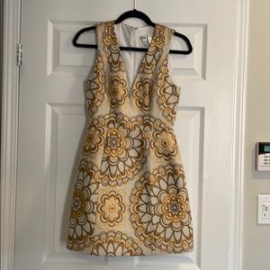 Alice & olivia metallic cocktail dress